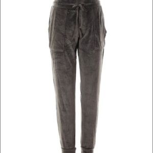 Stars Above Pants / Cozy Fleece Velour Joggers in Space Gray Size S